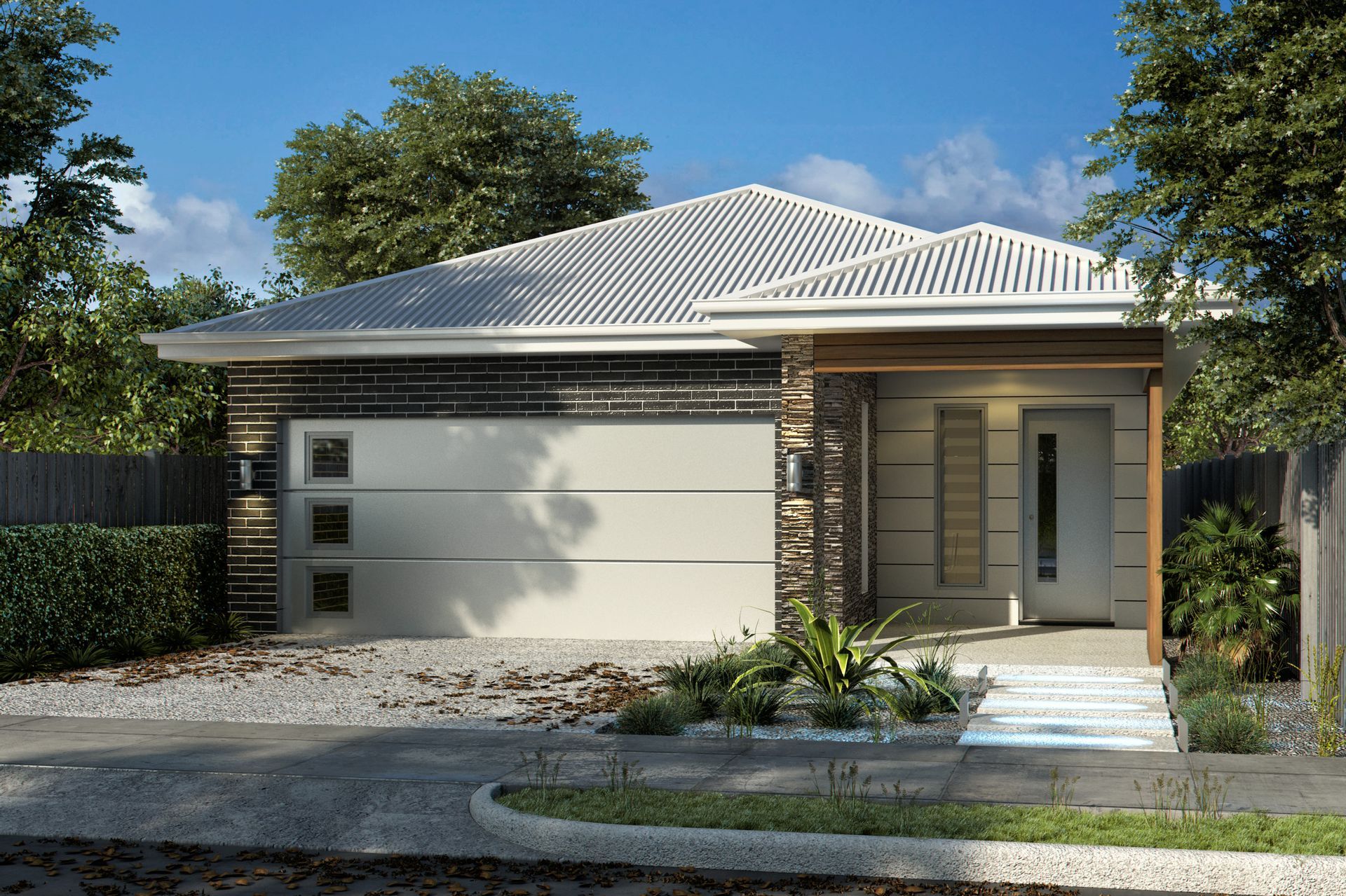 A House With a White Garage Door — Kareela Constructions In Hillvue, NSW
