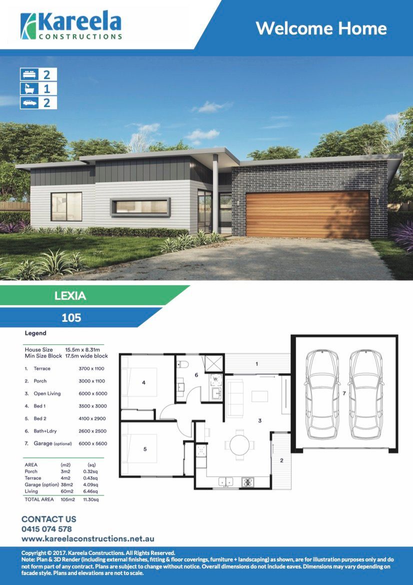 A Brochure for a House With Brown Garage Door — Kareela Constructions In Hillvue, NSW