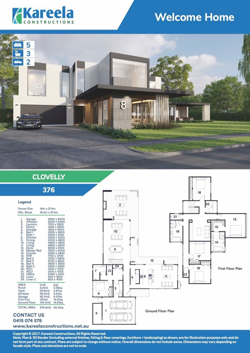 A Brochure for a Large Modern House  — Kareela Constructions In Hillvue, NSW