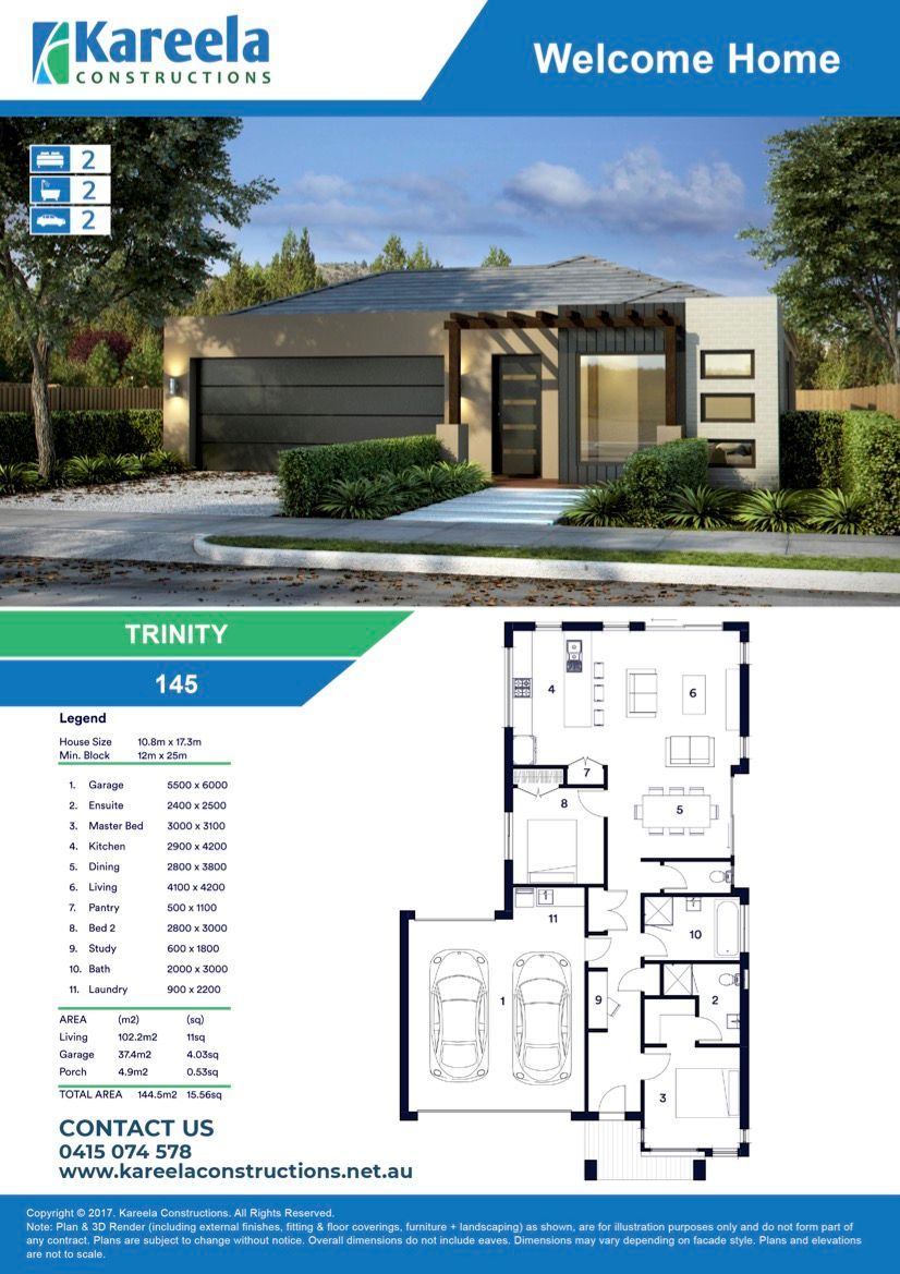 A Brochure for a House With Trees in the Background — Kareela Constructions In Hillvue, NSW