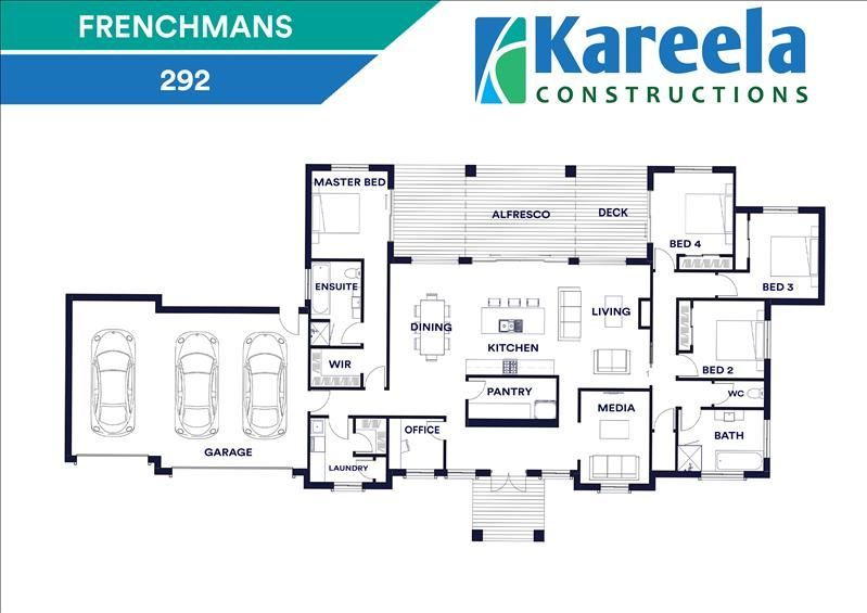 Frenchmans Floor Plan — Kareela Constructions In Hillvue, NSW
