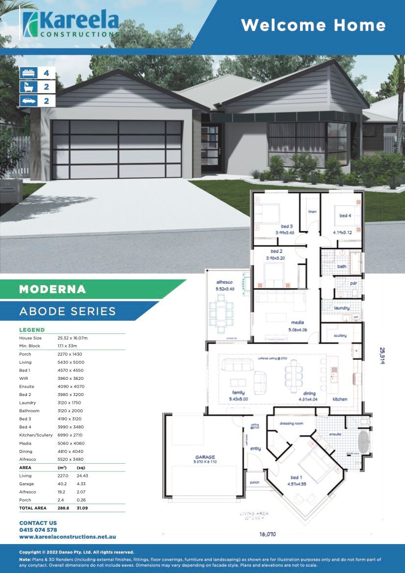 4 Bed Floor Plan