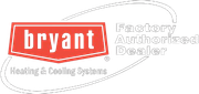 The bryant logo is a factory authorized dealer for heating and cooling systems.