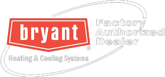 The bryant logo is a factory authorized dealer for heating and cooling systems.