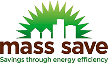 A logo for mass save savings through energy efficiency.