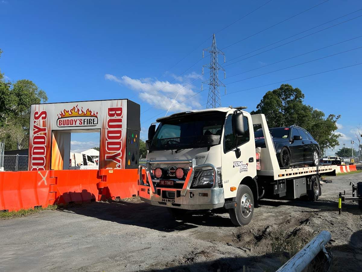 Tow Truck Parked Near Event Entrance — Tow Biz in Park Avenue, QLD