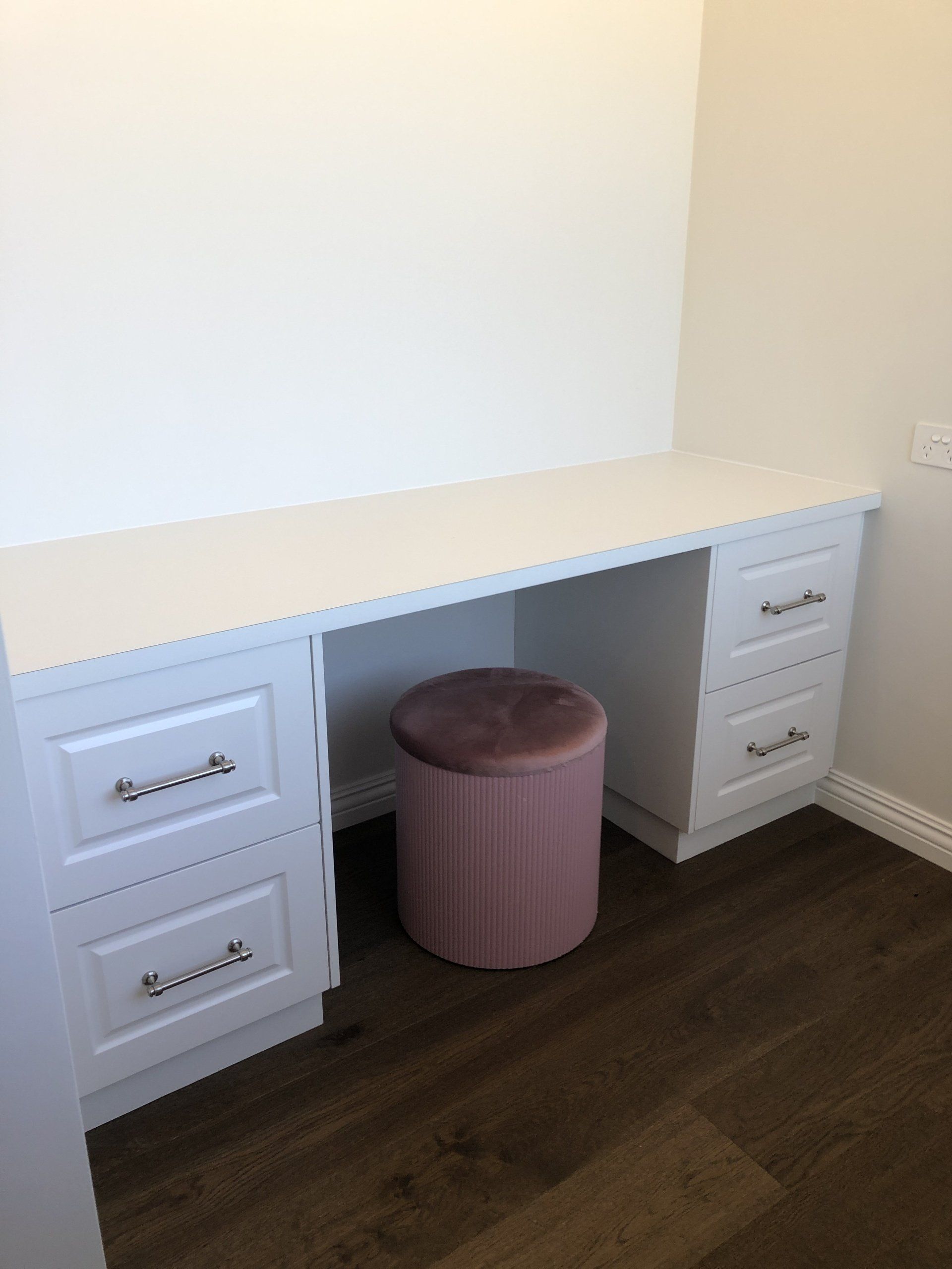Built In Makeup Table