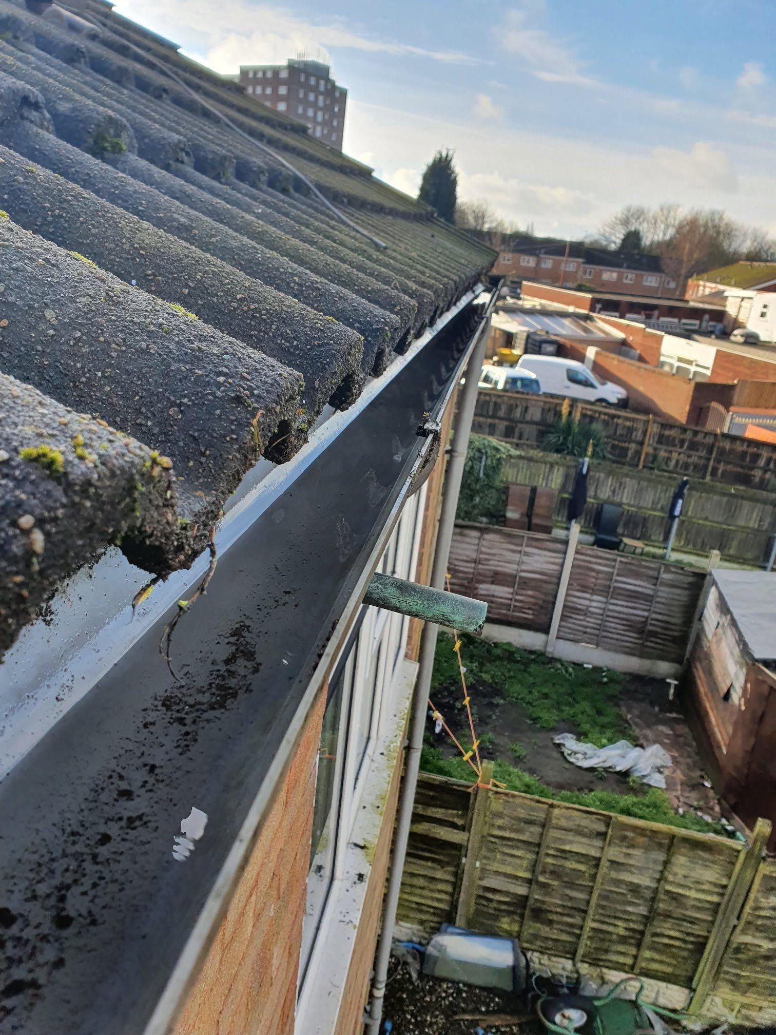codsall house gutter after clearance