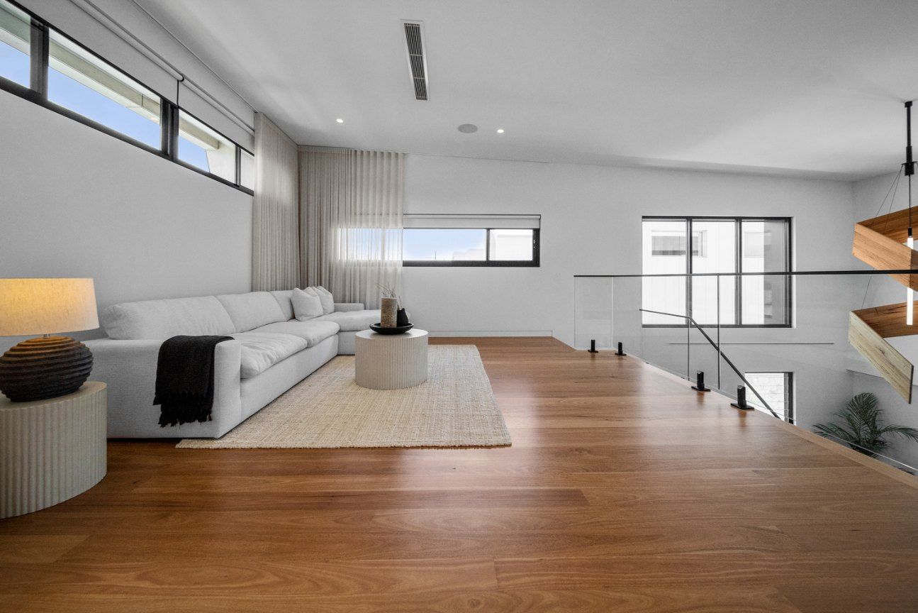 Modern, Open-concept Living Space — Glenn Koek - Shutters - Curtains - Blinds in West Wollongong, NSW