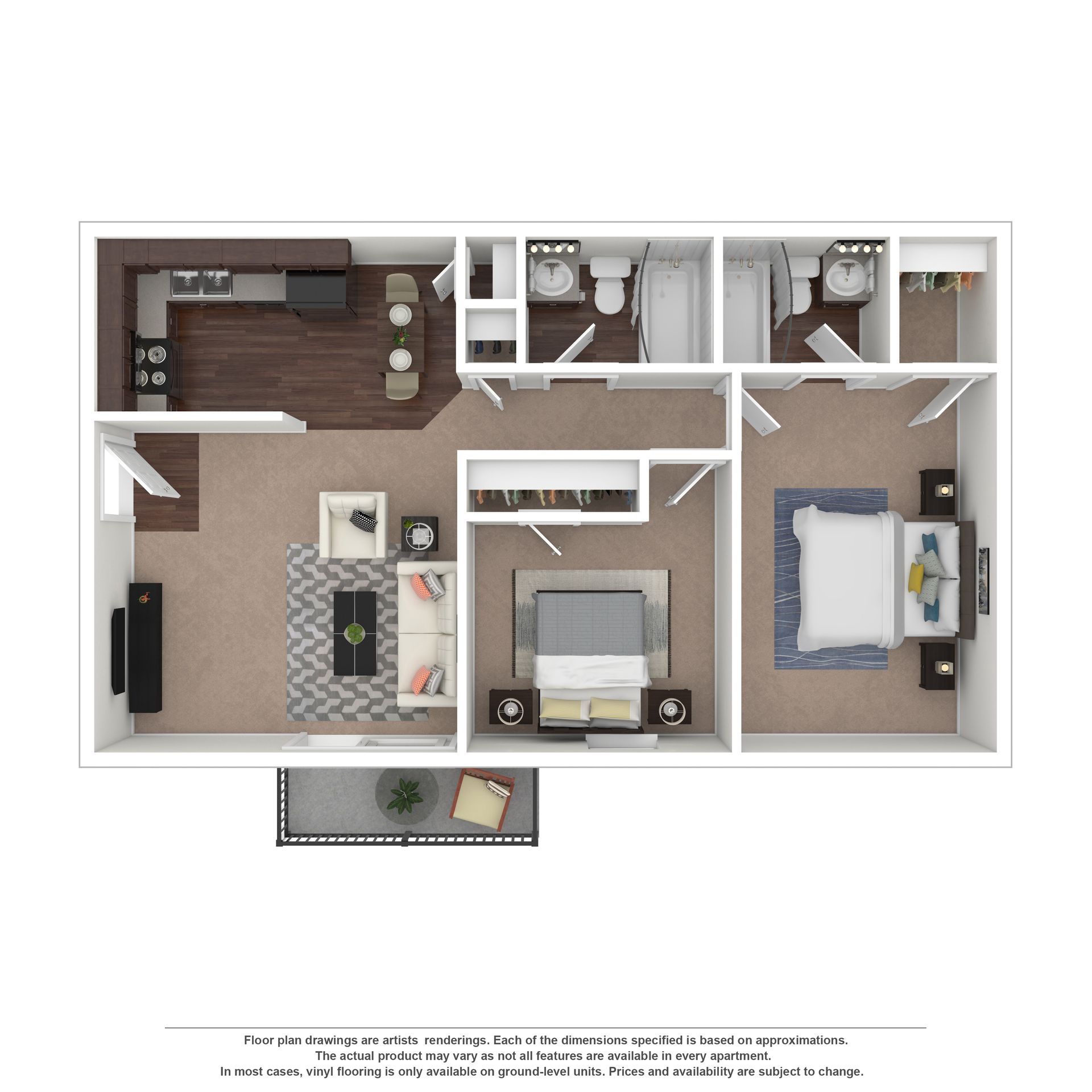 A floor plan layout in grayscale with the text: