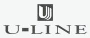 A black and white logo for u-line , a company.
