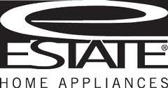 A black and white logo for estate home appliances.