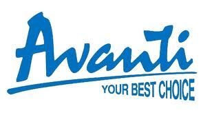 The avanti logo is blue and says your best choice.