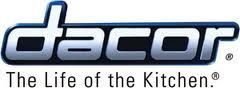 The logo for dacor is the life of the kitchen.
