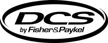 A black and white logo for dcs by fisher & paykel.