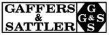 A black and white logo for gaffers & saddlers