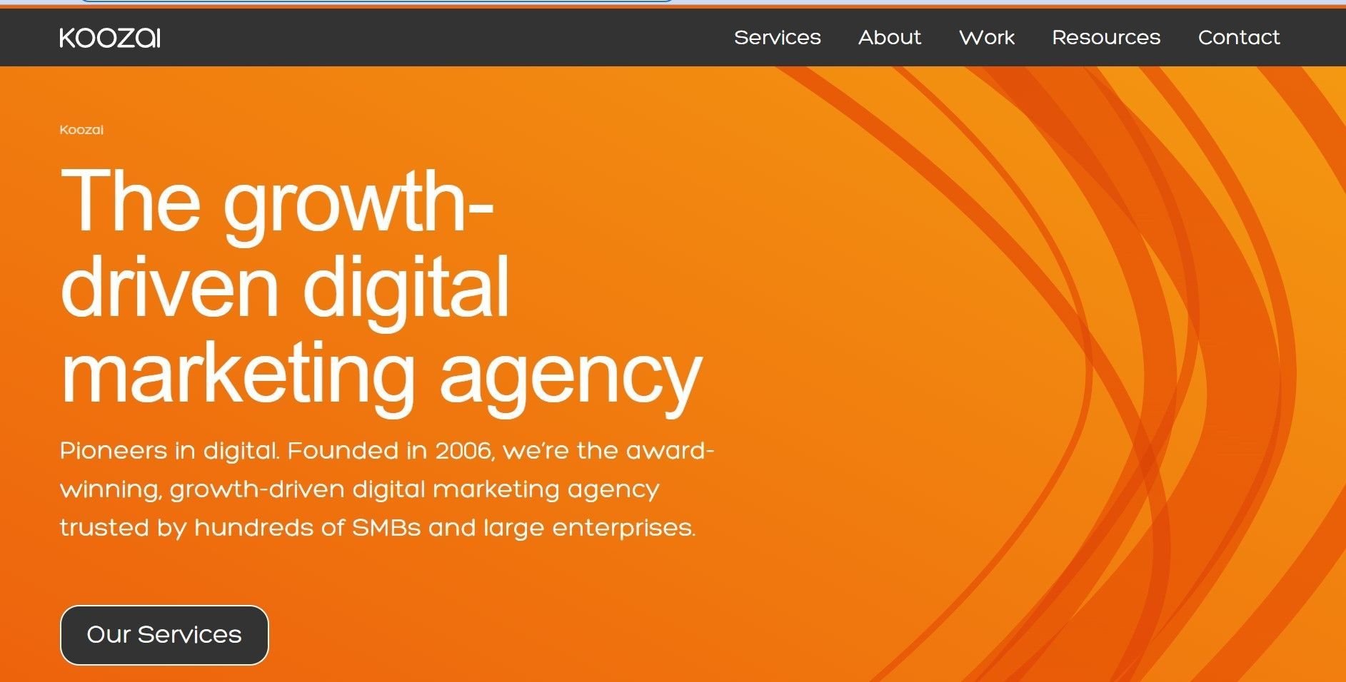 A website for a growth driven digital marketing agency.