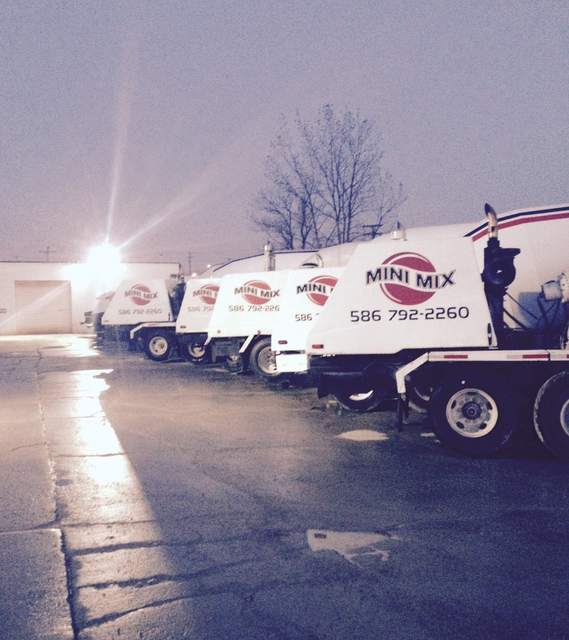 White Mixer Truck — Clinton Twp, MI — Mini Mix Concrete