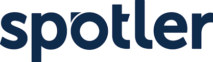 Spotler-logo in donkerblauw lettertype.