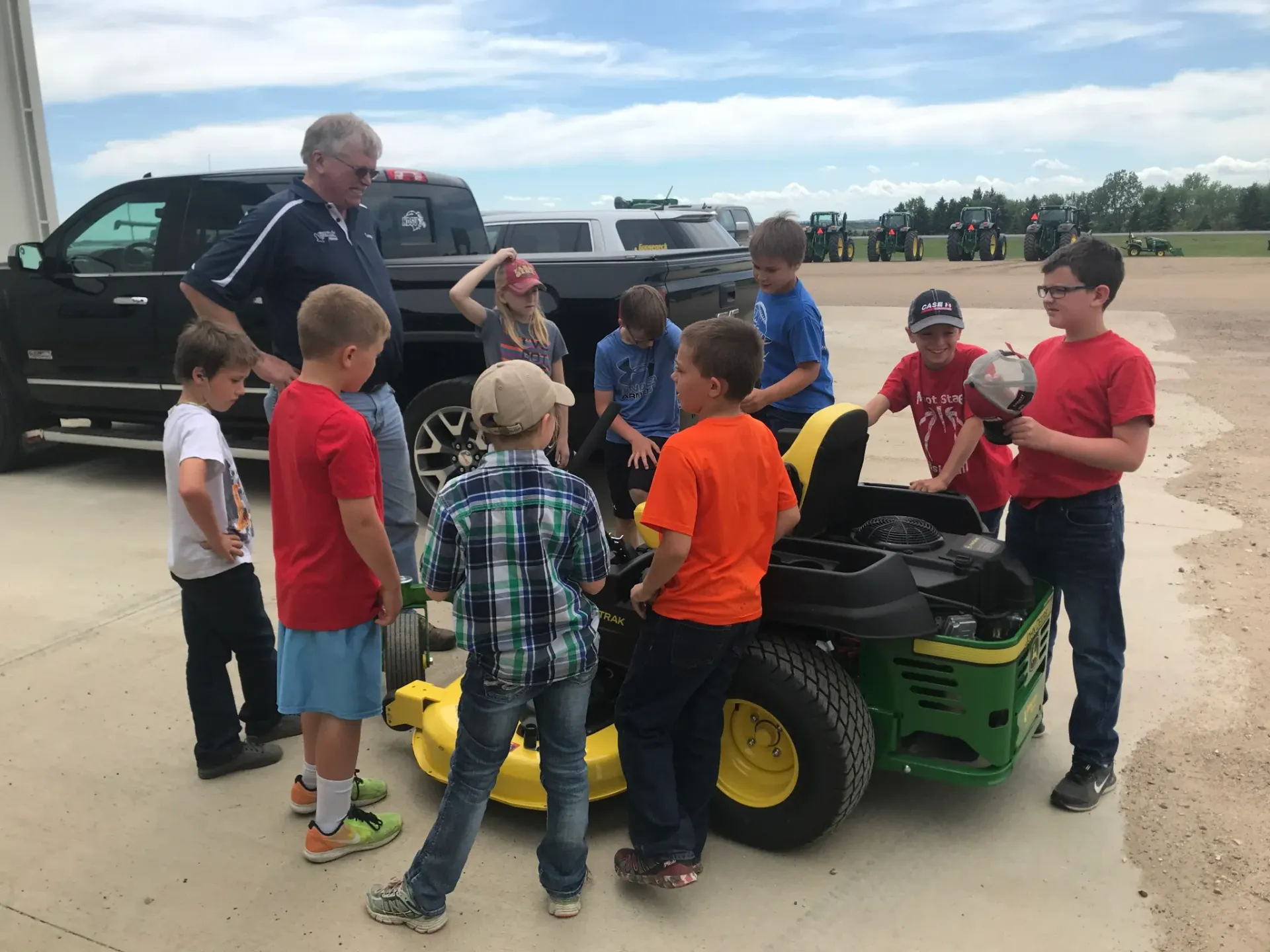 Kenmare Service Manager, Terry Mertz, discussed lawn mower safety with some attendees.