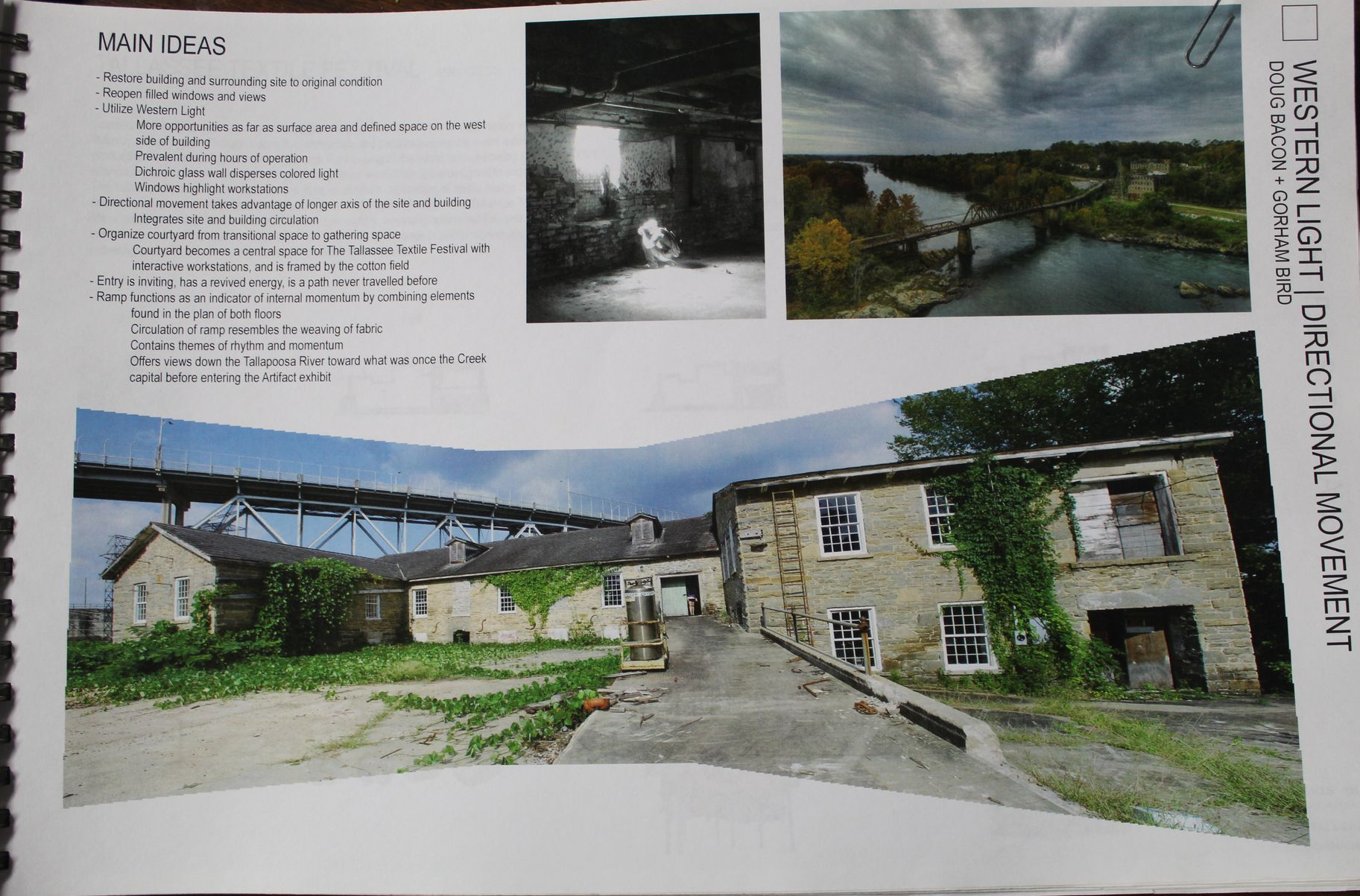Auburn University Architecture students performed analysis on historic Tallassee, AL mill finding redevelopment use cases