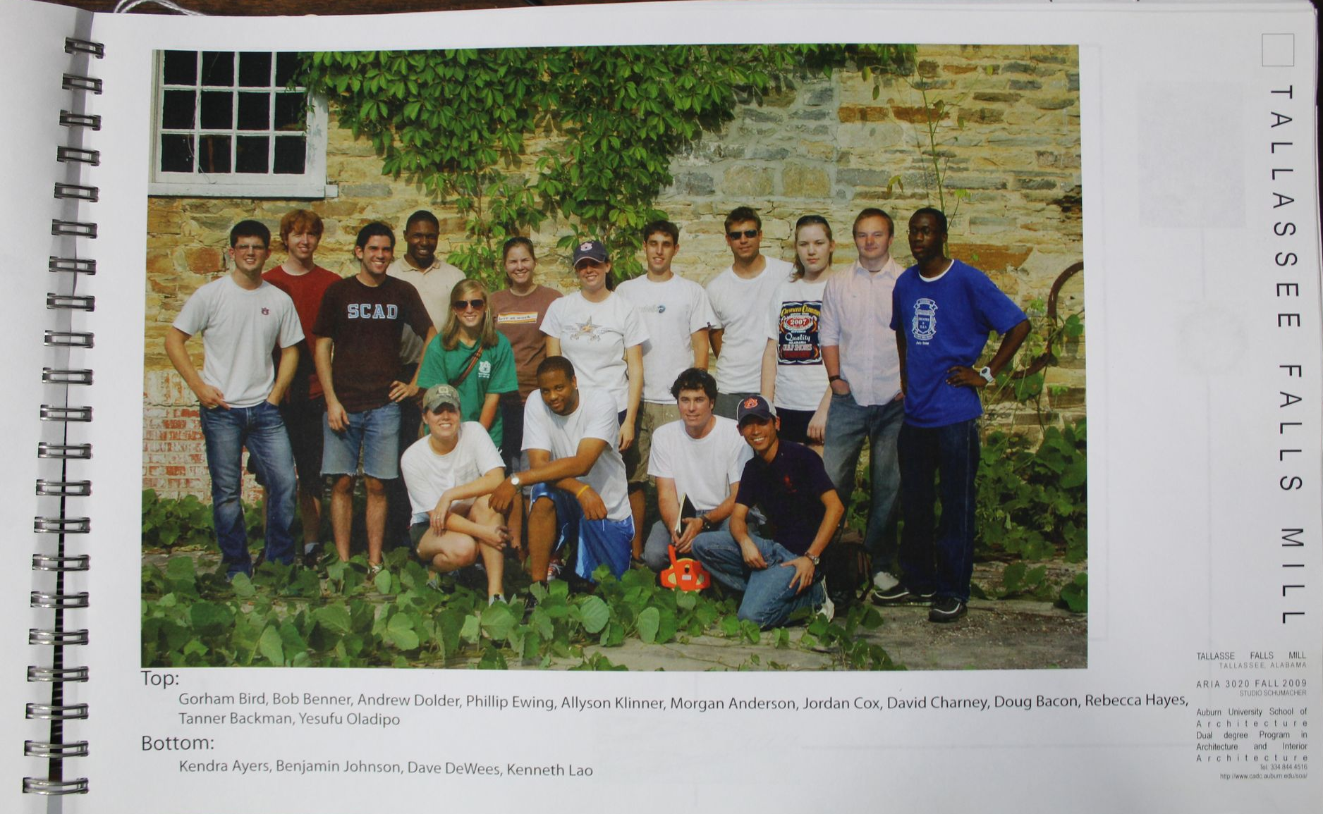 Auburn University Architecture students performed analysis on historic Tallassee, AL mill finding redevelopment use cases