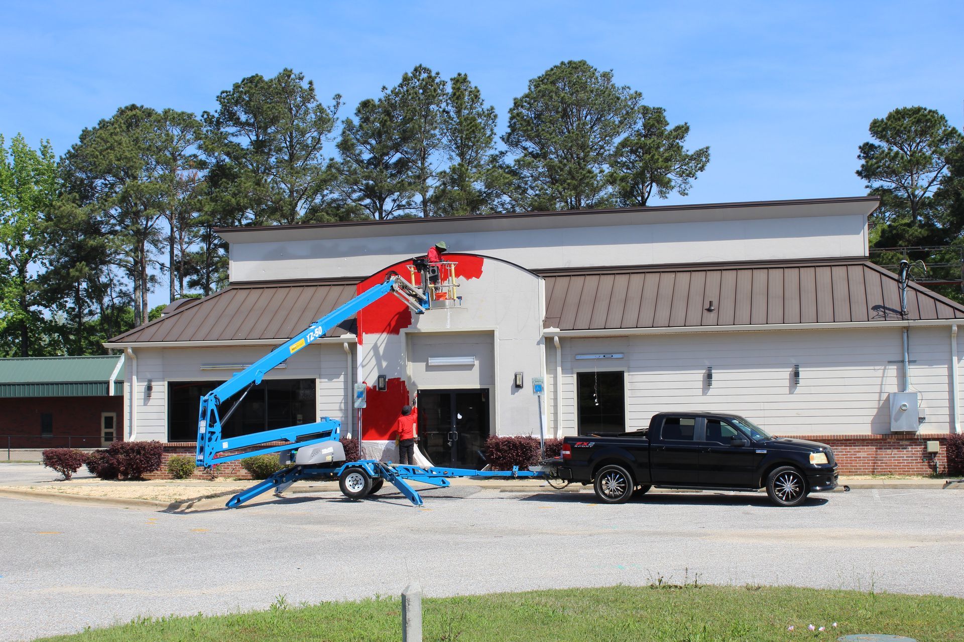 The old Pizza hut gets a new coat of paint as it becomes a Japanese restaurant in Tallassee, AL