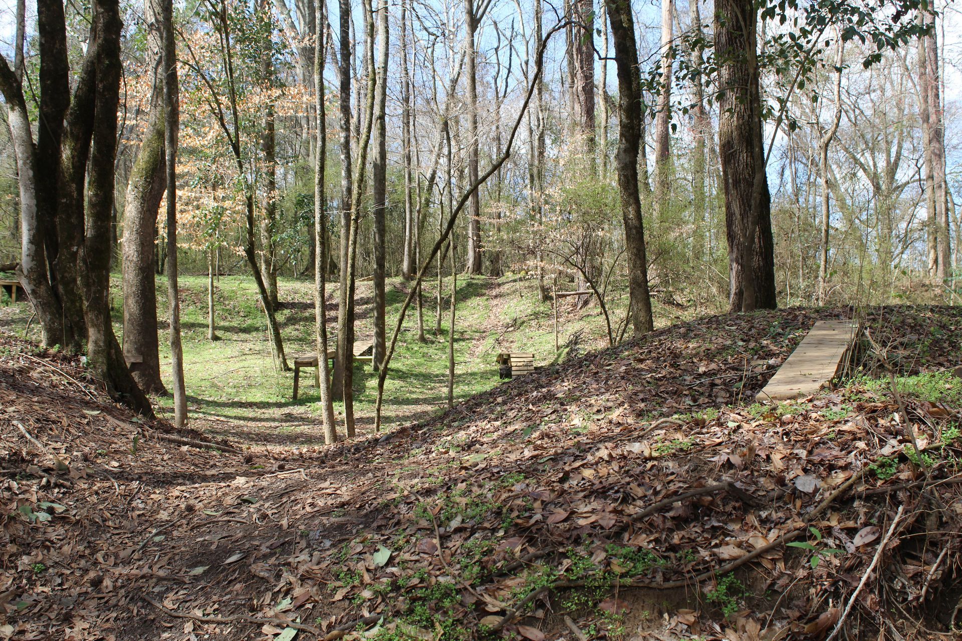 mountain bikers can enjoy a small training area with ramps near the tallapoosa river
