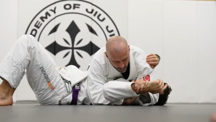 Students practice Jiu-Jitsu drilling at Academy of Jiu-Jitsu Scottsdale in Scottsdale, AZ.