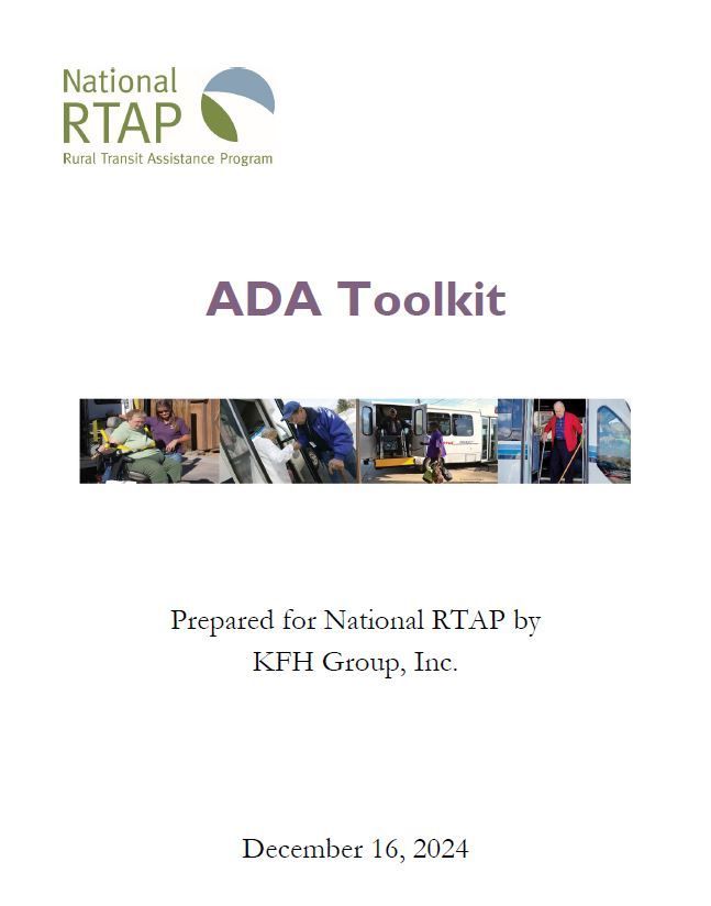 Cover of the ADA Toolkit, prepared for National RTAP by KFH Group, Inc.
