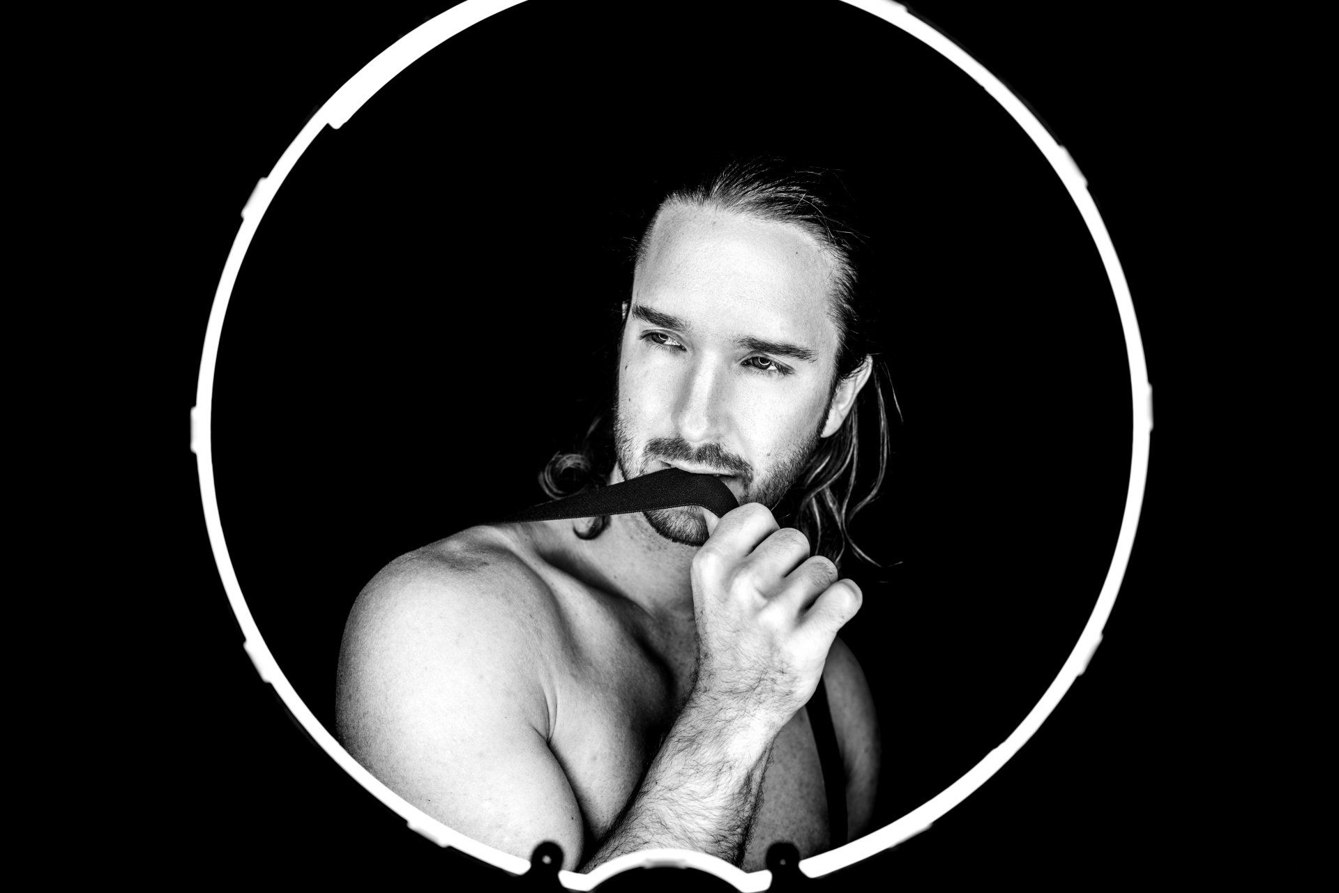 A man posing for Boudoir Photography 