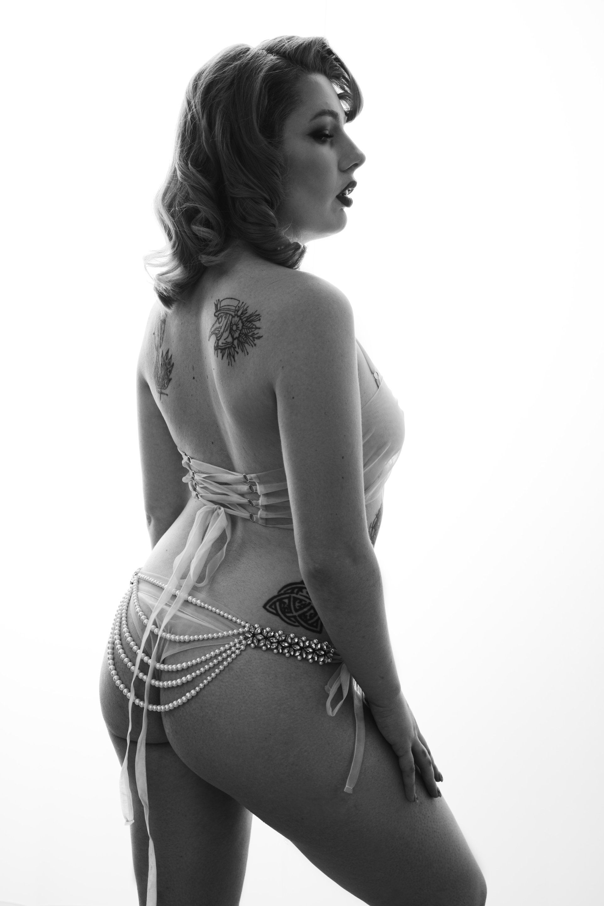 high contrast boudoir
