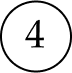 Black number 4 inside a white circle with a thin black outline