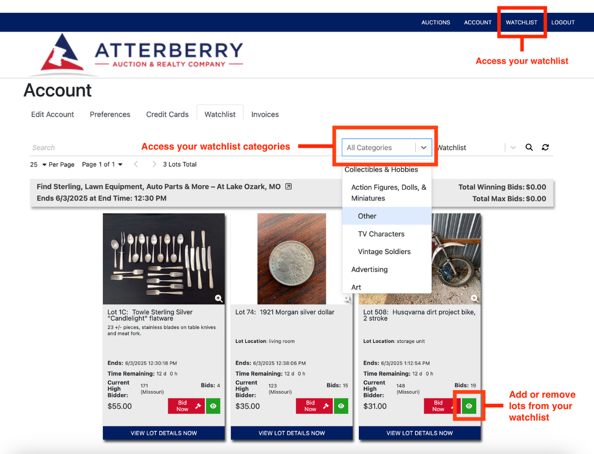 Atterberry Makes Online Auctions Easy.