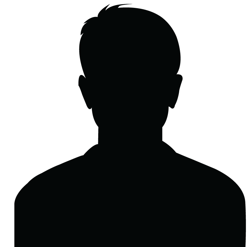 Silhouette of a person from the shoulders up, facing forward.