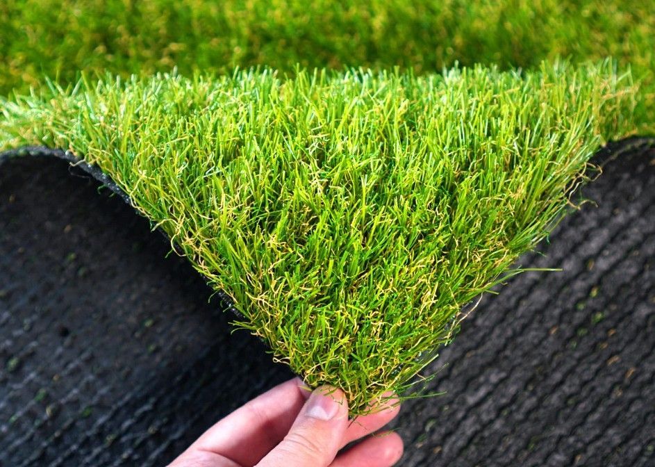 a closer look at fake grass