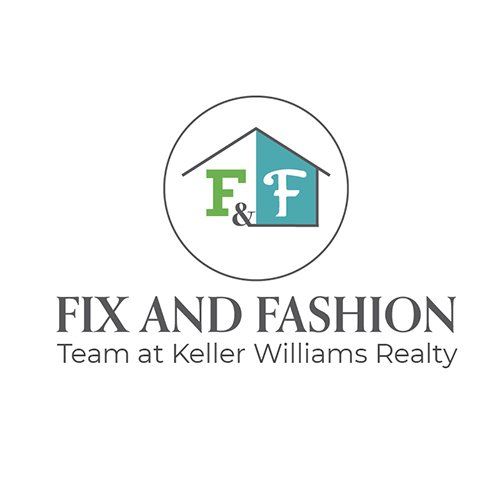A logo for fix and fashion team at keller williams realty.
