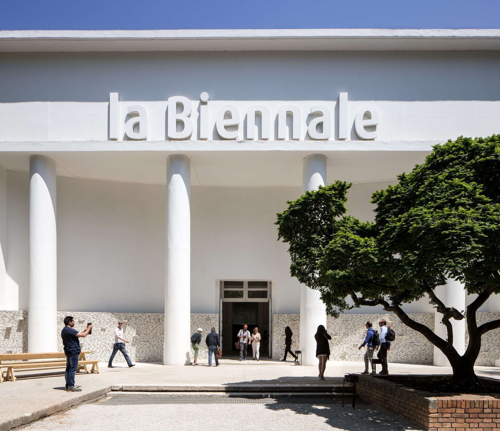 Palazzina Grassi is a spectacular meeting point for both Venice Biennale visitors, and contributors.