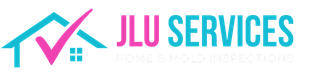 Logo for JLU Services, featuring a teal house and checkmark with the words