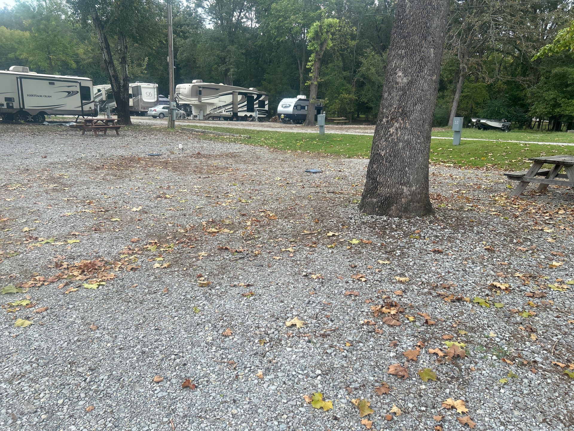 extra large RV sites open all year