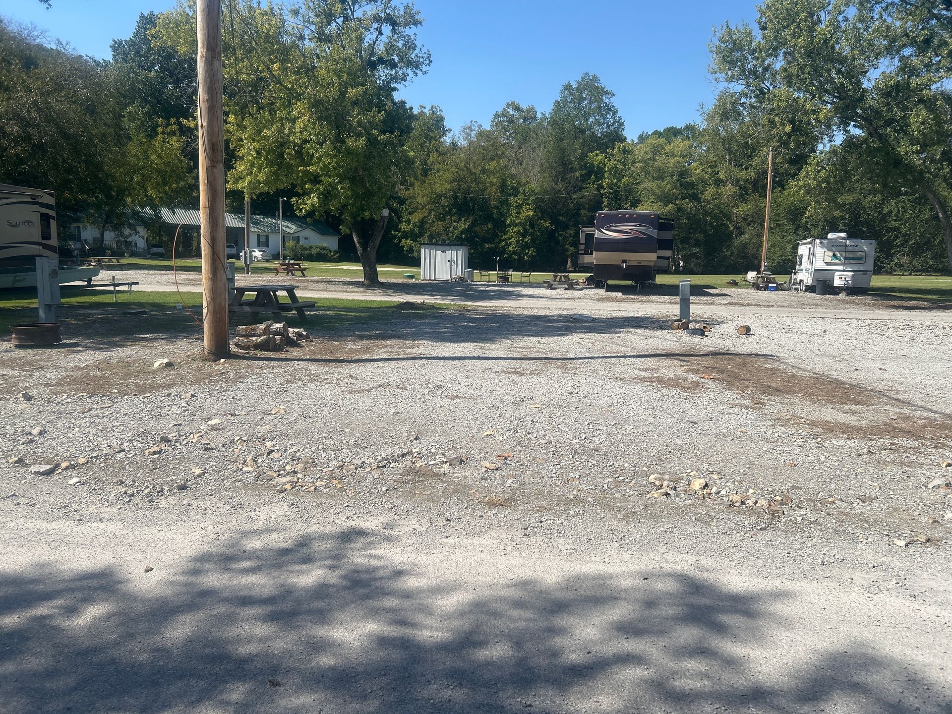 RV site with full hookups