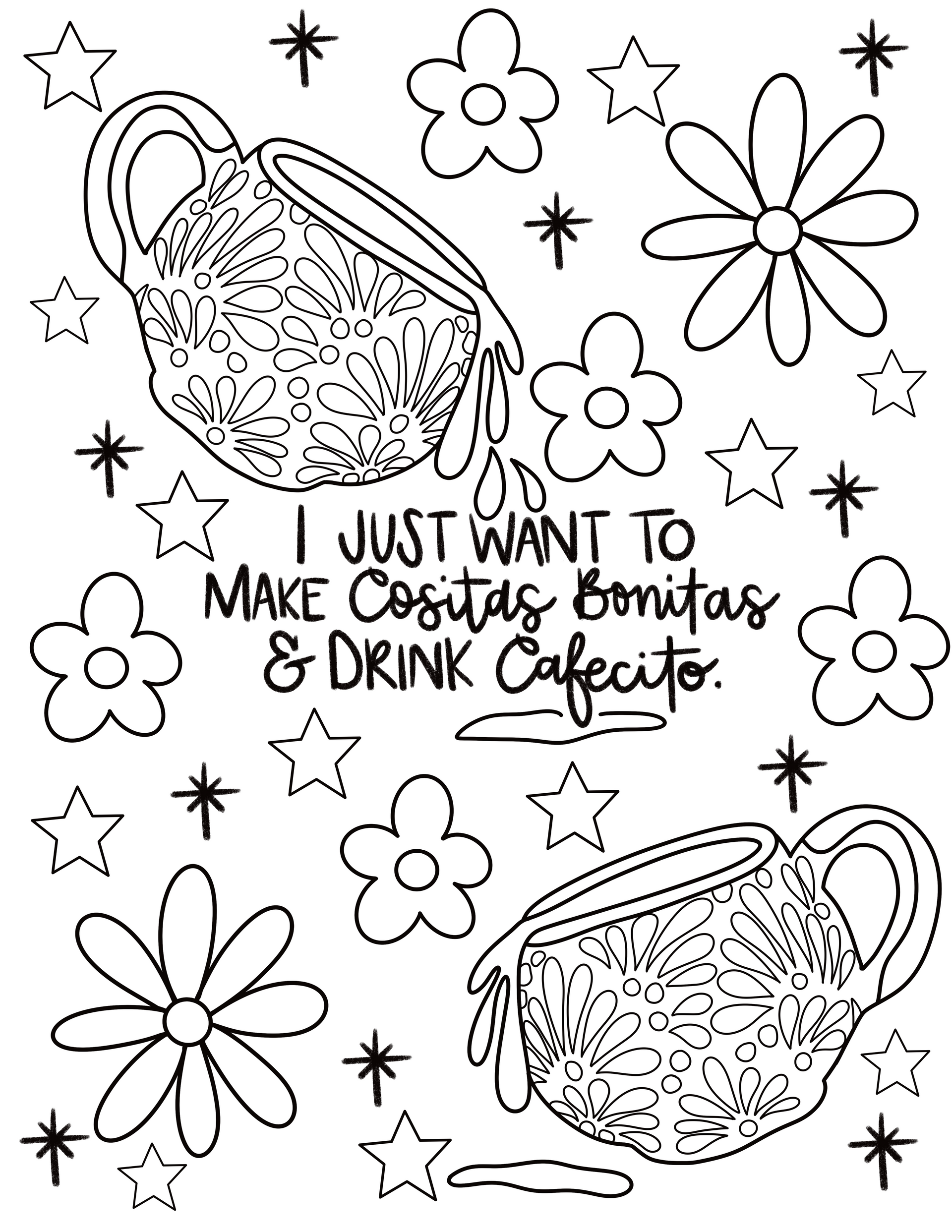 Cositas Bonitas Coloring Page