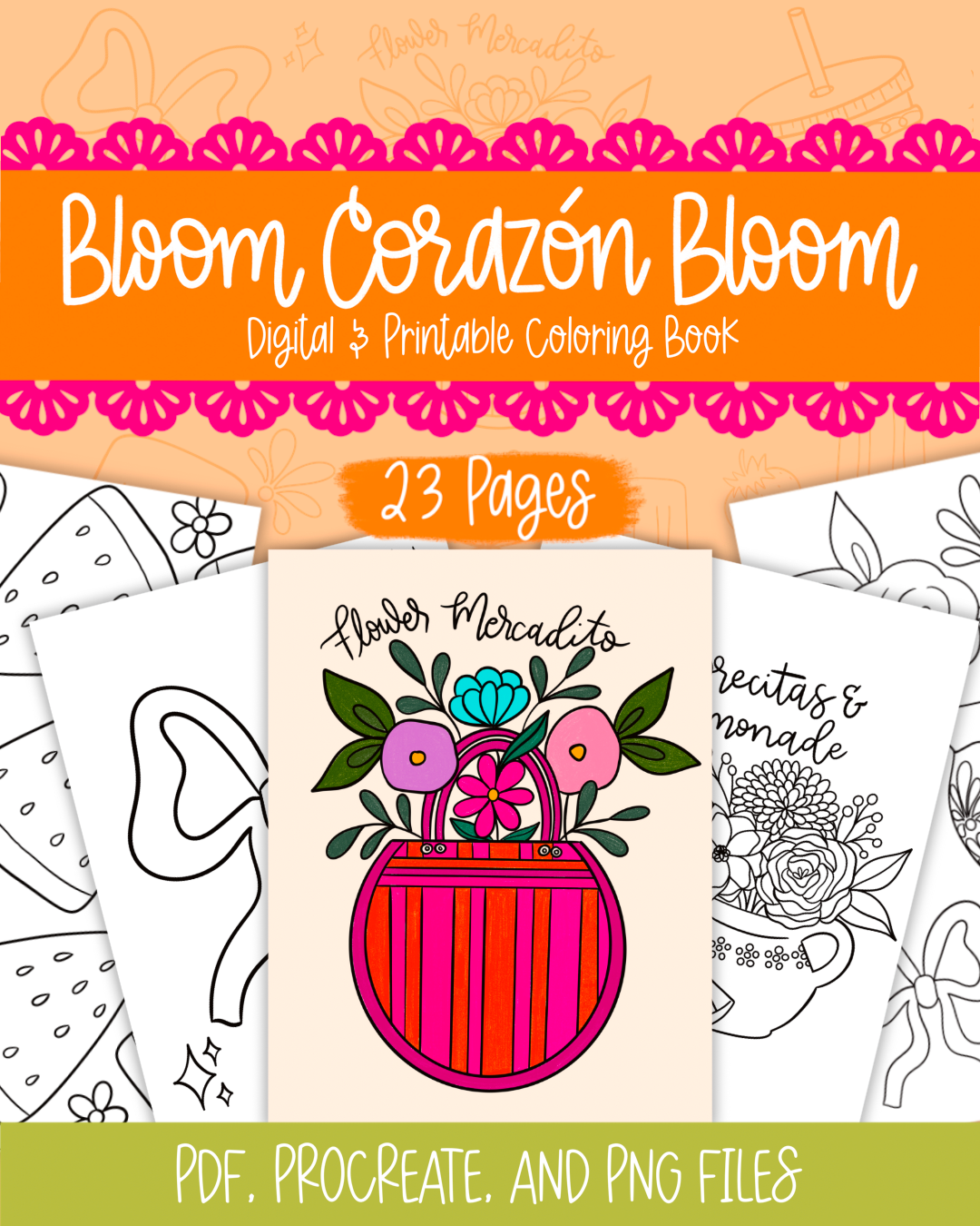 Bloom Corazon Bloom Digital Coloring Book