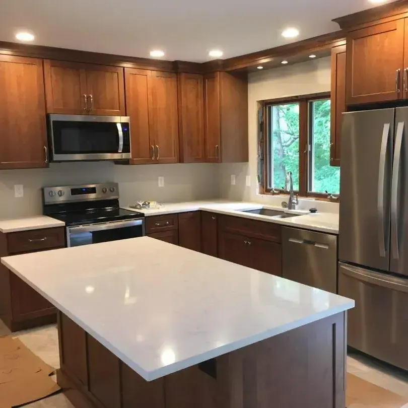 Wooden Kitchen Cabinet — Iowa City, IA — Olson Remodeling & Construction Wooden Kitchen Cabinet — Iowa City, IA — Olson Remodeling & Construction