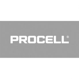 PROCELL-logo in wit op een grijze achtergrond