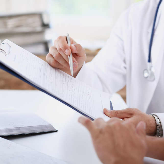 doctor holding clipboard