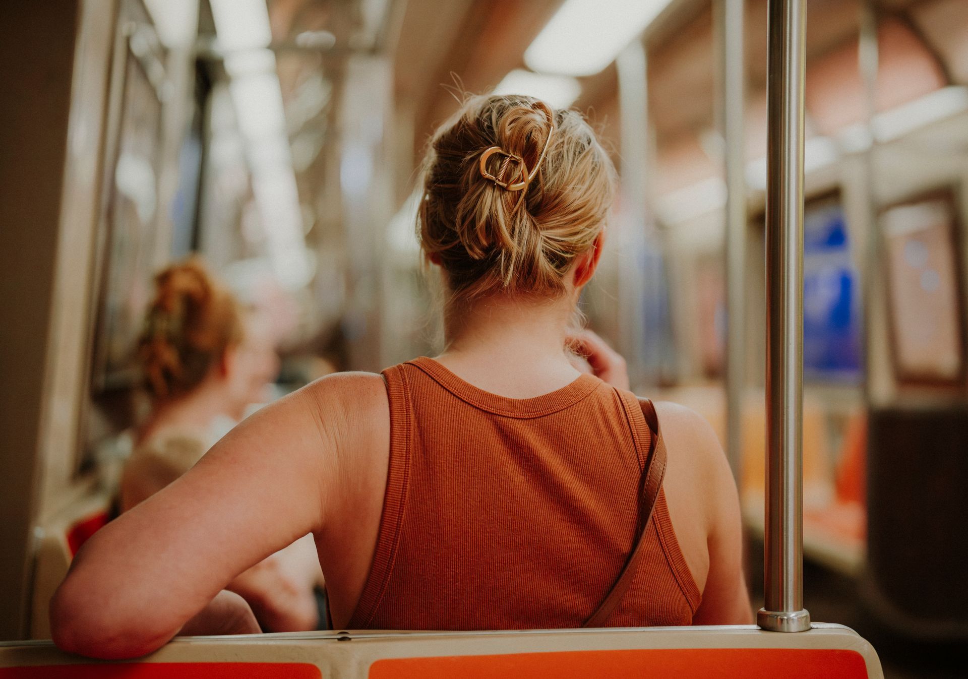 woman on the new york metro