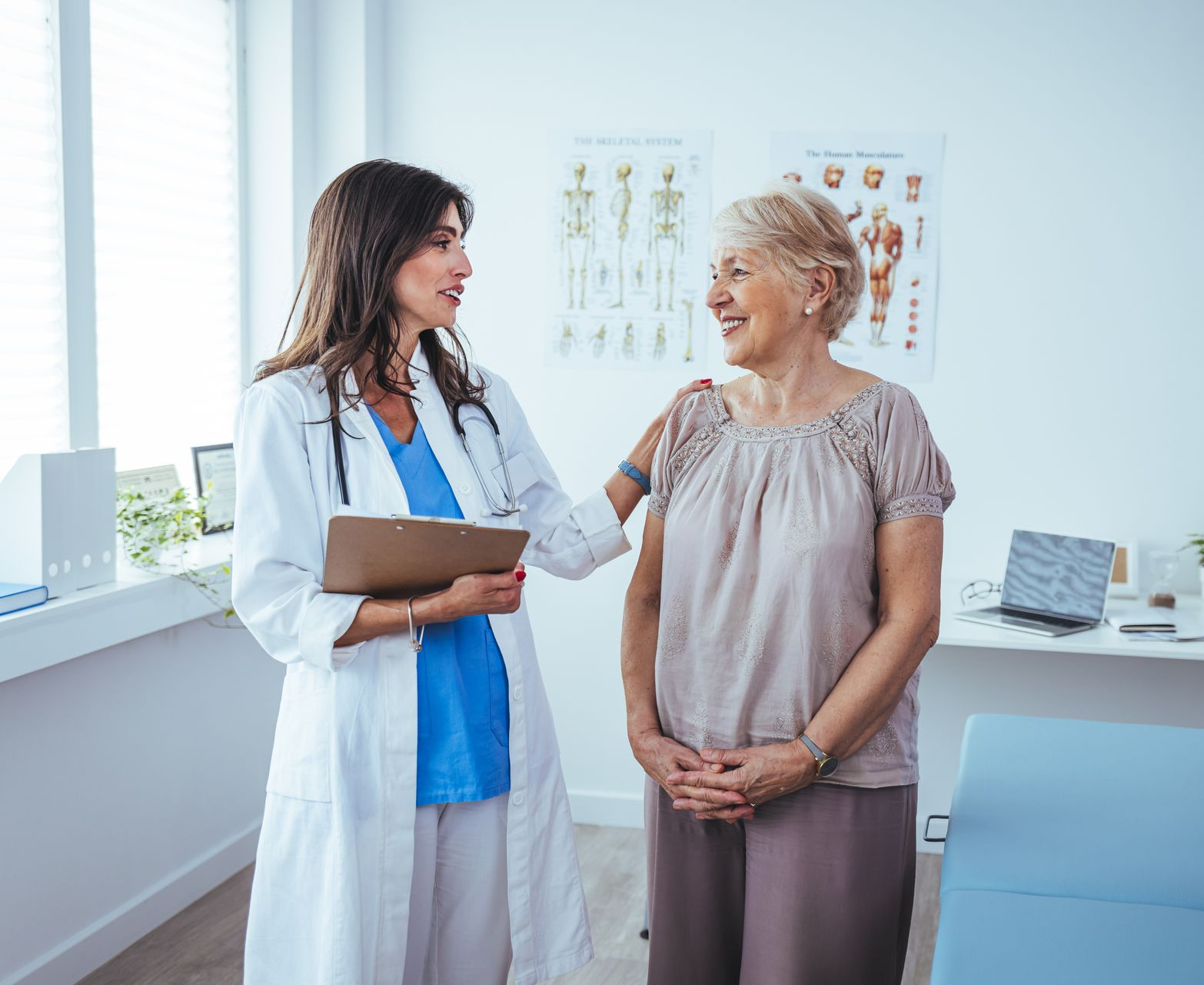 female doctor with female patient
