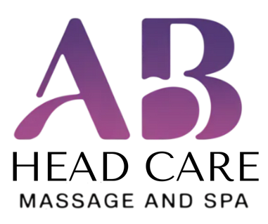 Logo for AB Head Care: purple gradient
