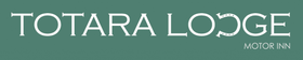 Totara Lodge Motor Inn logo, white text on a teal-green background.